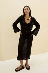 Bohemia Mesh Dress by LILYA in Black