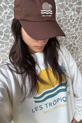Les Tropiques cap in two colourways, matching tee and sweater collection
