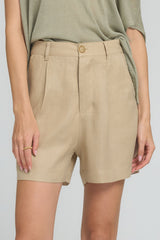 Relaxed fit tailored shorts with pleats