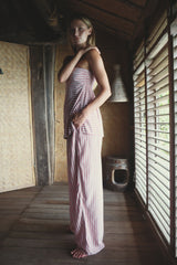 Full-length Amalfi Stripe pants by LILYA with a relaxed fit.