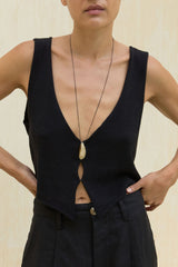Paloma Knit Vest by LILYA in Black