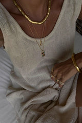 Safran Maxi Mesh Dress – Natural