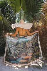 girl holding large bali sarong