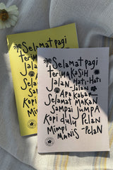 notebook with indonesian sayings