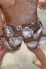 Water Shorts in Hibiscus
