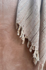 Turkish towel in taupe stripe