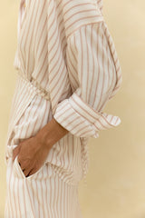 LILYA Piper Wrap Shirt styled with matching pants