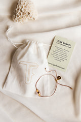 Tiger Frame Blessing Bracelet - Rose Quartz/Dusty Pink