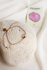 Tiger Frame Blessing Bracelet - Rose Quartz/Dusty Pink