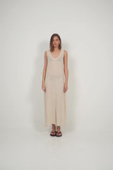 Safran Maxi Mesh Dress – Natural