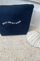 Take a look of Bali On My Mind Pouch in navy colour Cove. x We Like Bali The Label.