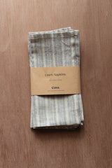 Stripe Linen napkins set by Cove
