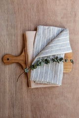 Tea towels stripe and soft peach by Cove