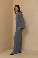 Side pockets n Fenton elastic waist pants
