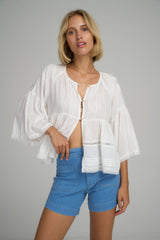 The Biarittz Top Ivory by LILYA