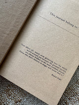 Recyled paper inspiration journal to write in