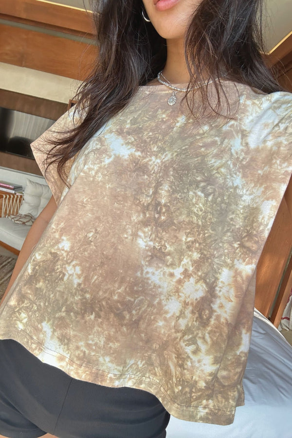 Pura Vida Tee in Earth Tie Dye front view