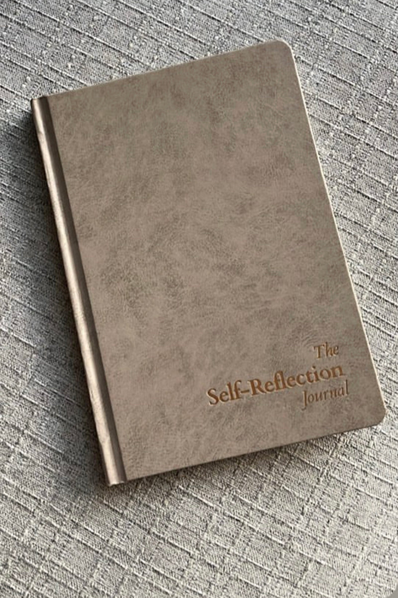 the self reflection journal in grey color