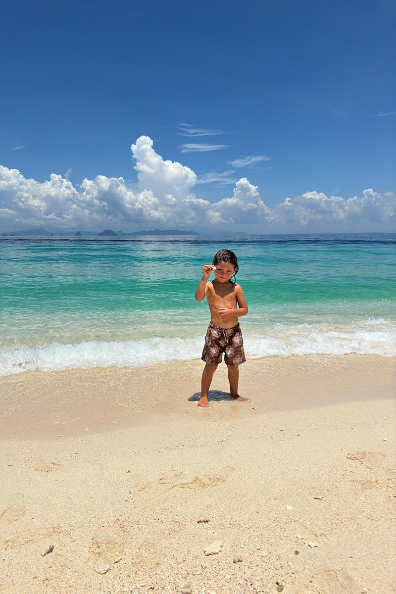 Water Shorts in Hibiscus