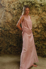 Adjustable shoulder ties on the LILYA Dominica Dress. 