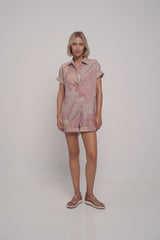 The Eileen Playsuit in Batik Rose by LILYA 