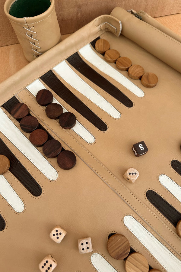 Handmade Travel Backgammon Made In bali In Muted Color