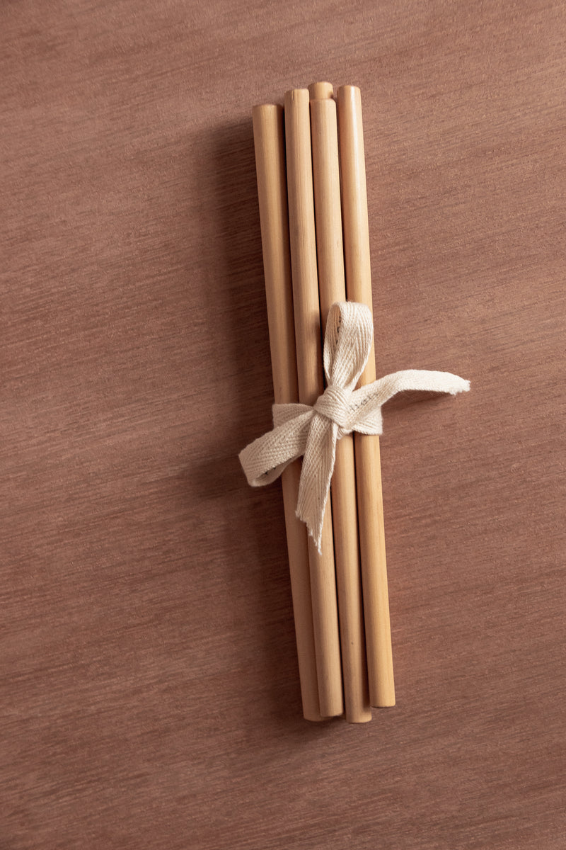 Set of bamboo straws by Cove