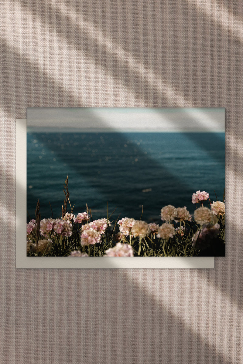 Flower by the sea greeting card by Cove