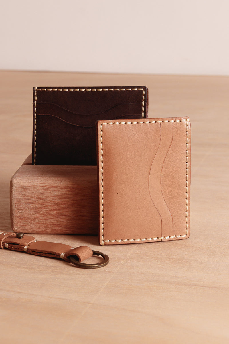 Leather card holder keyring trendy by Cove Bali