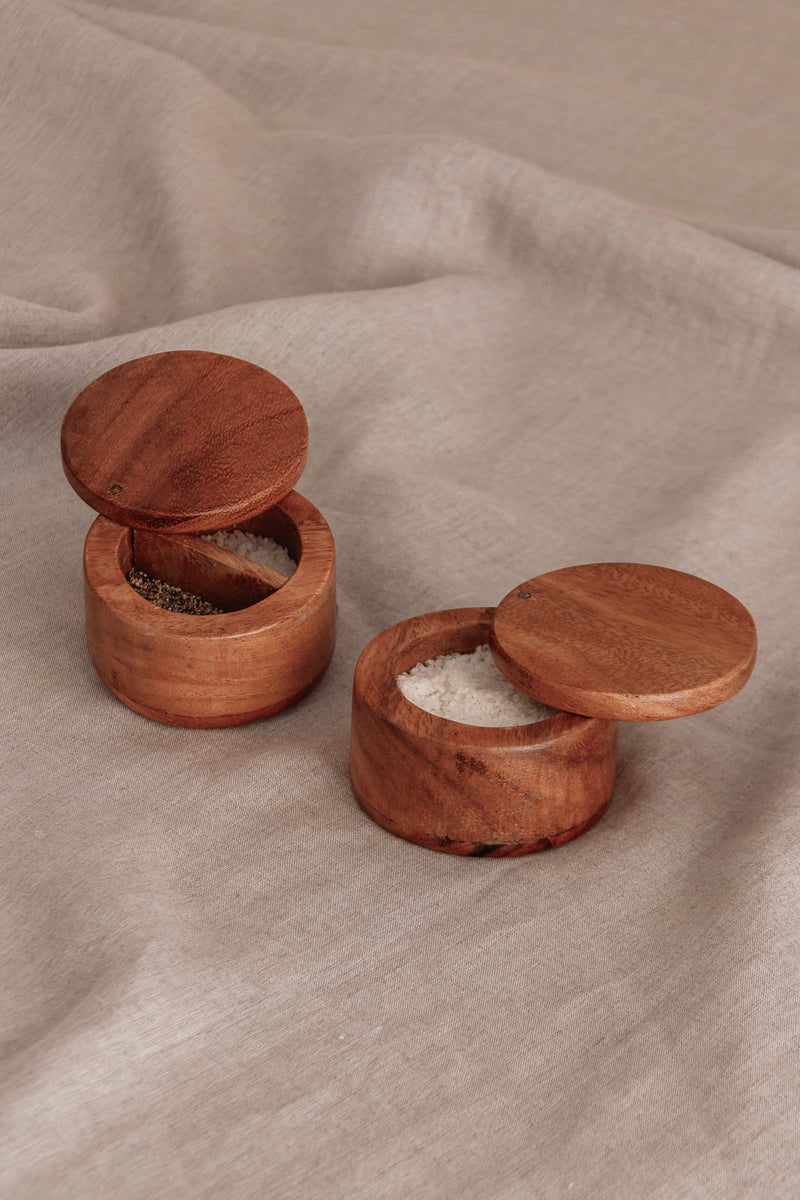 Wooden single double salt pepper homewares Canggu
